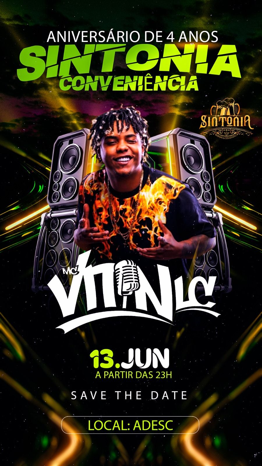 ANIVERSÁRIO DE 4 ANOS SINTONIA CONVENIÊCIA